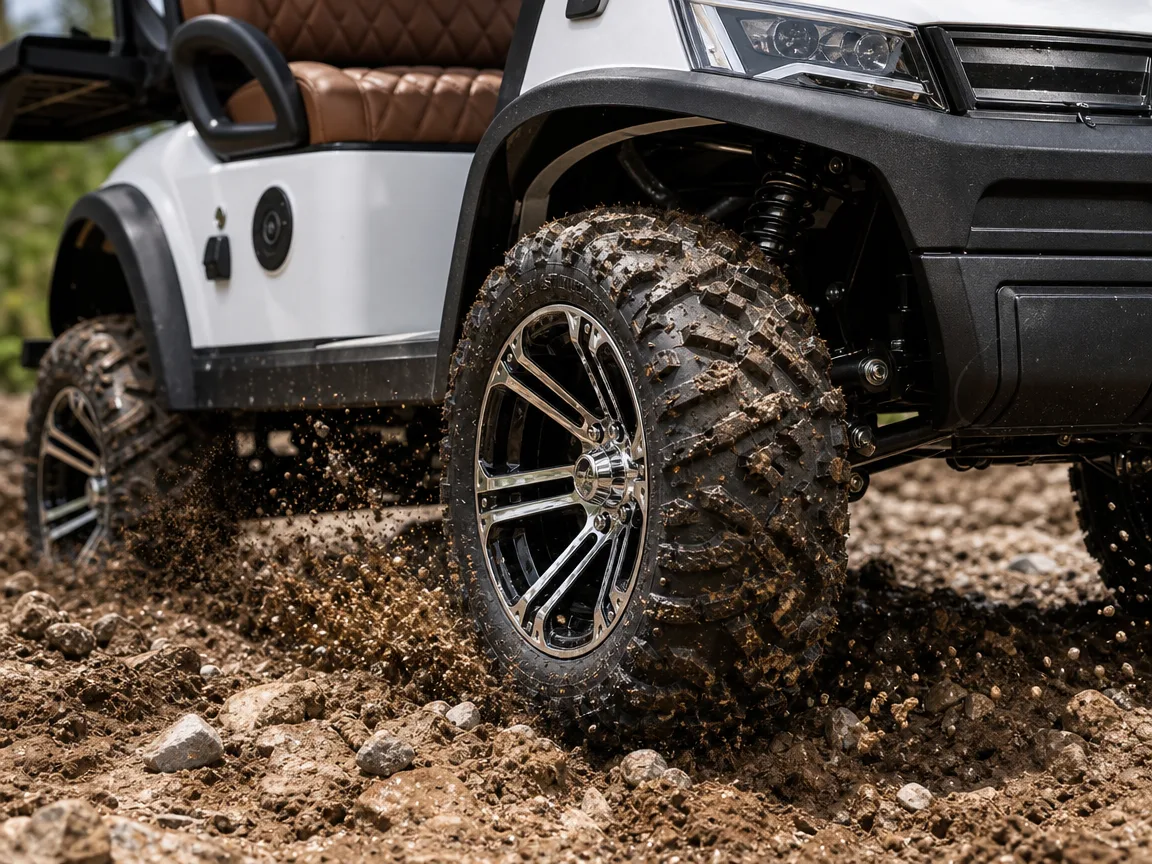 Off-road tread pattern detail