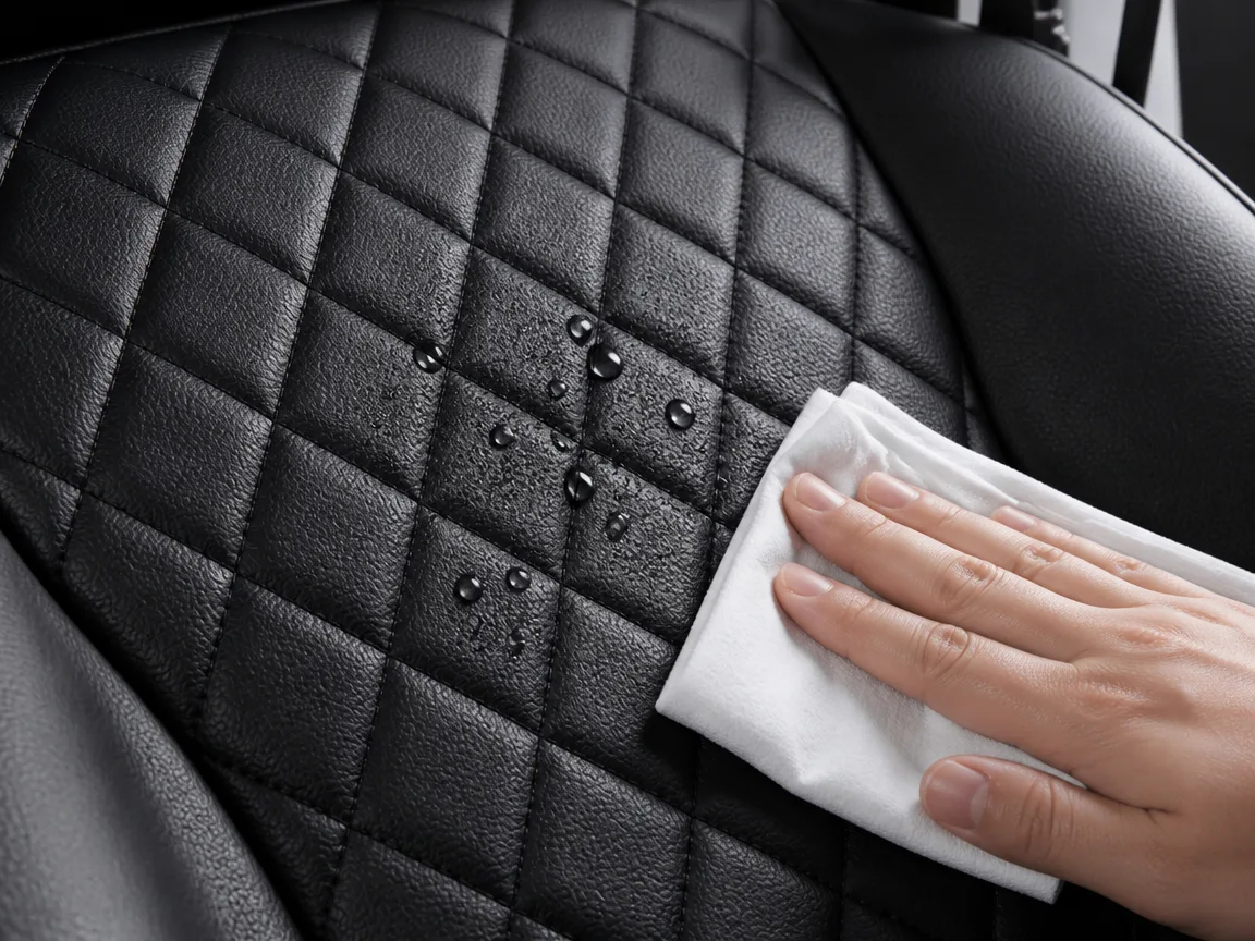 Seat stitching and upholstery detail